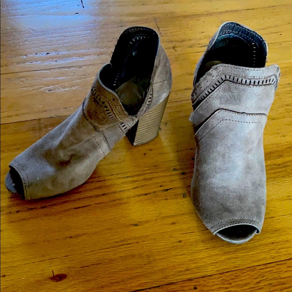 Fergalicious open toe suede bootie.  Sz 6.5.